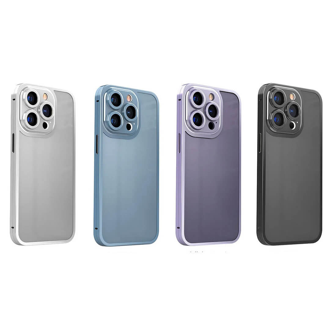 Coque de téléphone en alliage de titane avec verre double face et couvercle intégral