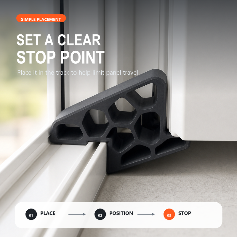 🚪 Amortisseur de Porte Coulissante – Réduit les Chocs et les Claquements | Installation sur Fenêtres et Portes Balcon | Structure Compacte en PP 🛡️