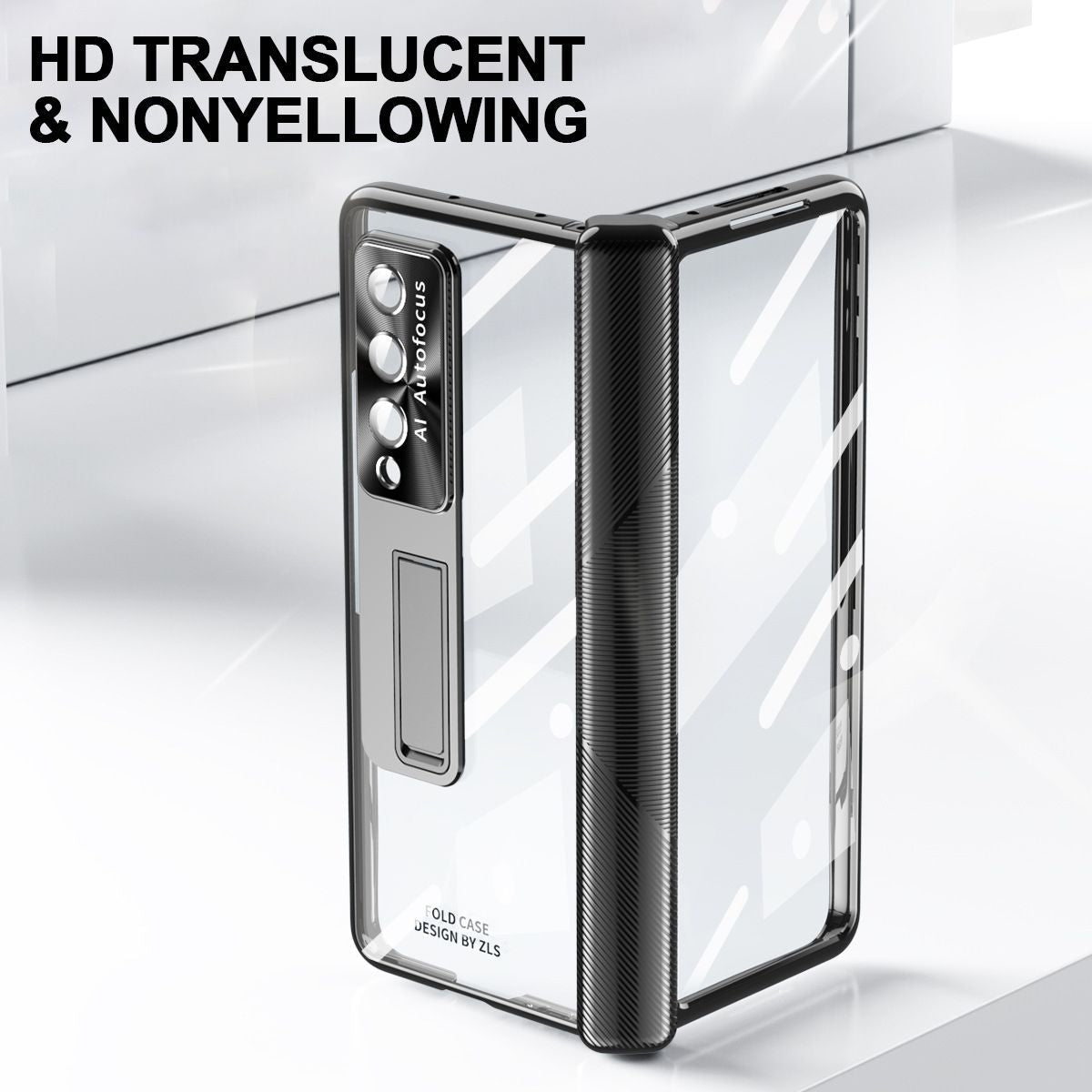 Applicable aux coques de téléphone portable pliables à charnière plate Samsung Zfold3 / Zfold4 avec film de galvanoplastie