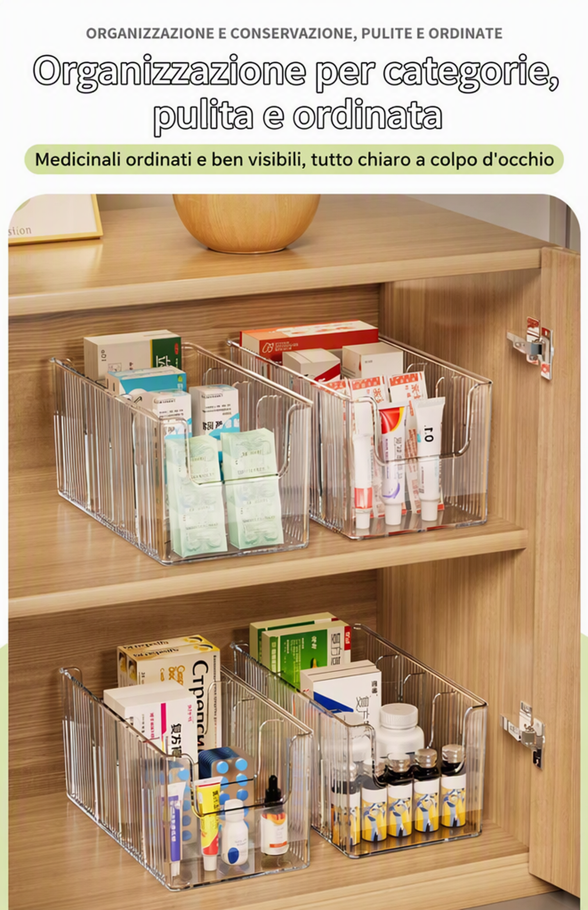 💊 Organiseur de Médicaments Extensible | Transparent, Tout en un Coup d'Œil 👀 | Télescopique de 24,5 à 43 cm 📏 | Compartiments Séparés Ordonnés ✨ | Parfait pour Armoires, Tiroirs et Trousse de Premiers Secours 🗄️