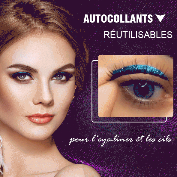 Autocollants réutilisables pour eye-liner et cils