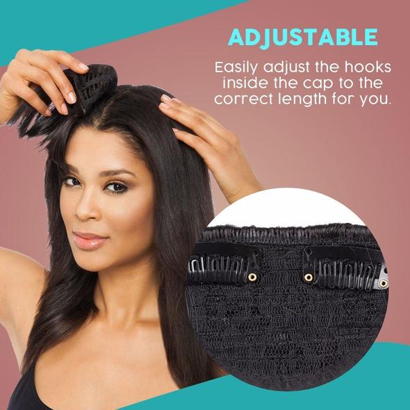 Extensions capillaires avec frange à clipser 3D sans couture