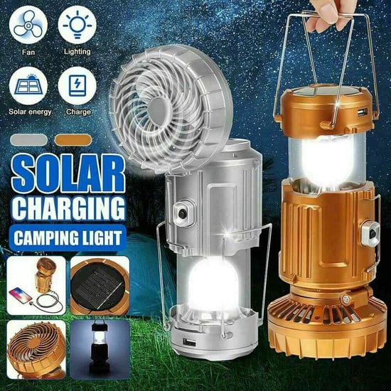 🔥Offre à durée limitée : 50 % de réduction - Lanterne de camping LED solaire portable 6 en 1