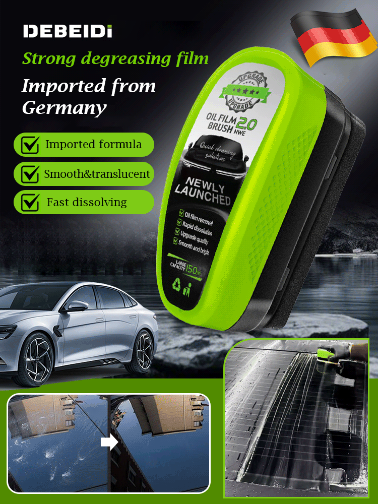 🔥Vente de dernière chance 2025 -50%⏰ACHETEZ 2 OBTENEZ 1 GRATUIT✨Nouveau film d'huile puissant 2.0 pour essuyer les vitres de voiture🚗💧