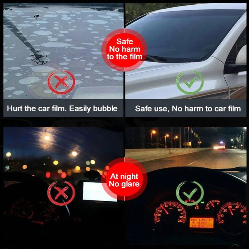 AGENT ANTI-PLUIE ANTI-BUÉE POUR VITRES DE VOITURE (3 PIÈCES)