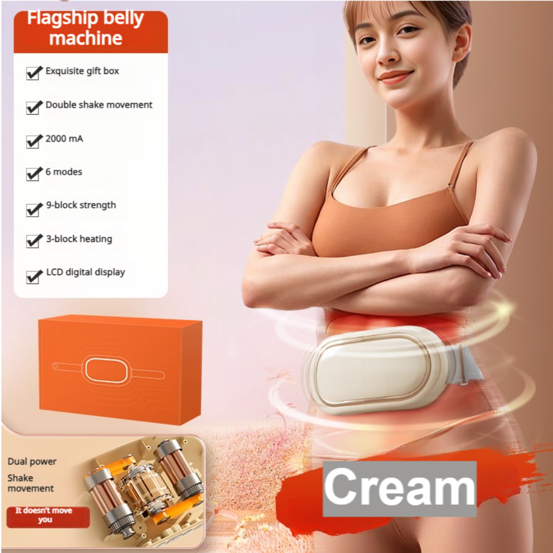 Appareil de massage abdominal rechargeable