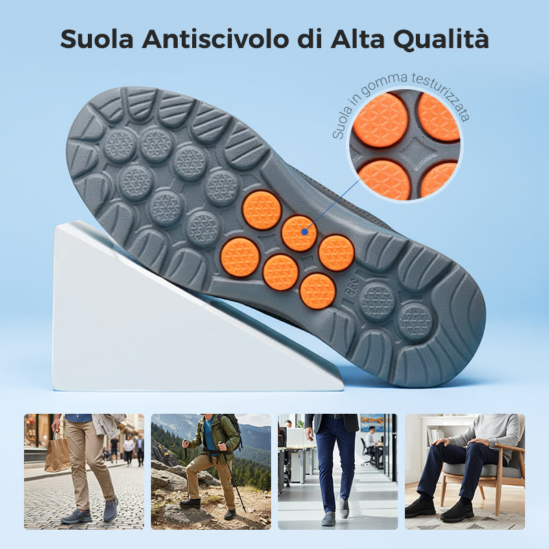 Baskets orthopédiques slip-on pour homme, respirantes et confortables avec semelles à mémoire de forme