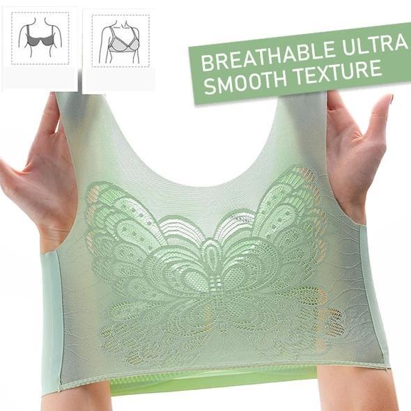Soutien-gorge ultra fin en soie glacée confortable grande taille