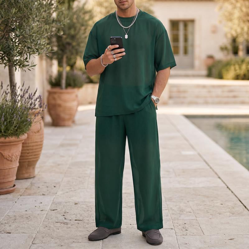👔Ensemble homme composé d'un t-shirt et d'un pantalon large