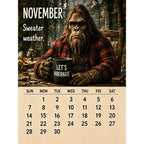 🦶 Calendrier 2027 La Vie Quotidienne de Bigfoot 🌲😄 - 12 Illustrations Exclusives | Format A4 | Papier Premium | Reliure Spirale | Cadeau Parfait | 50% DE RÉDUCTION