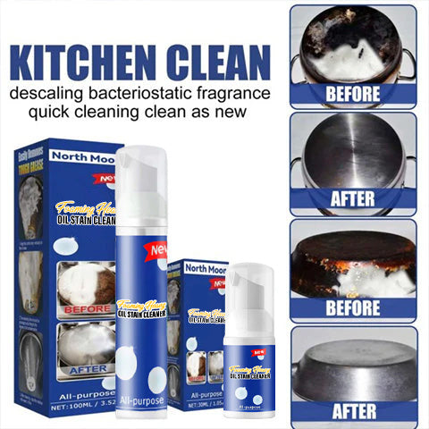 Nettoyant moussant pour taches d'huile tenaces