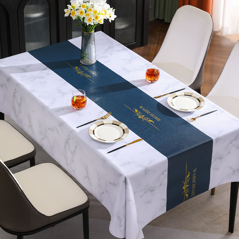 Nappe marbrée imperméable et antitache