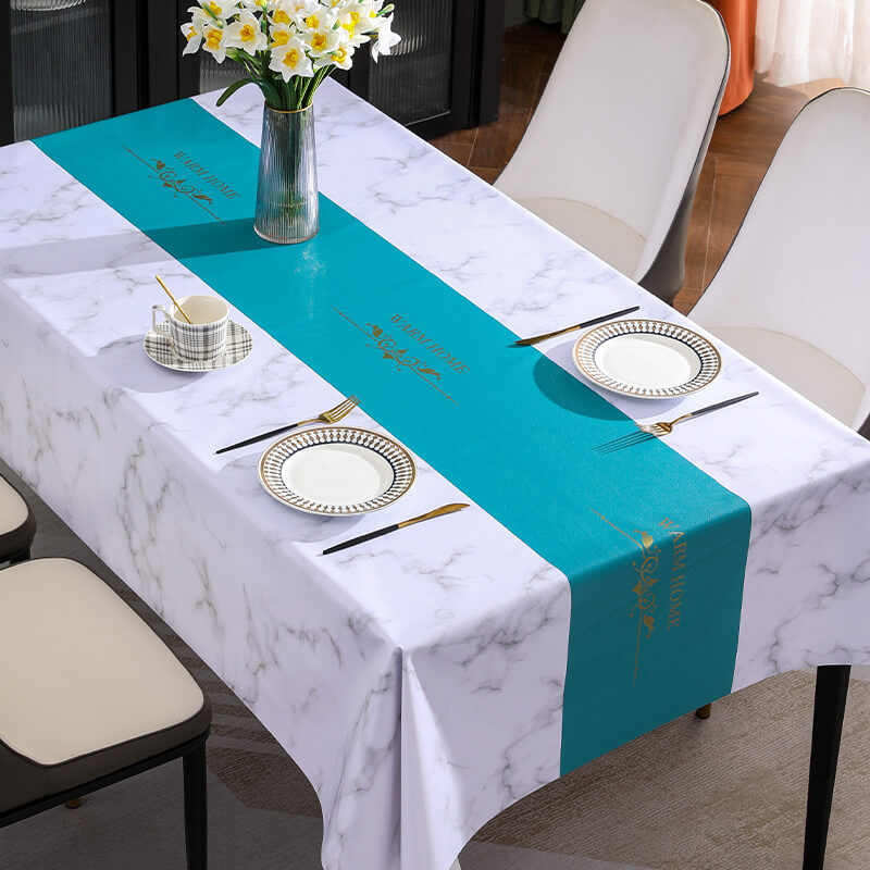 Nappe marbrée imperméable et antitache