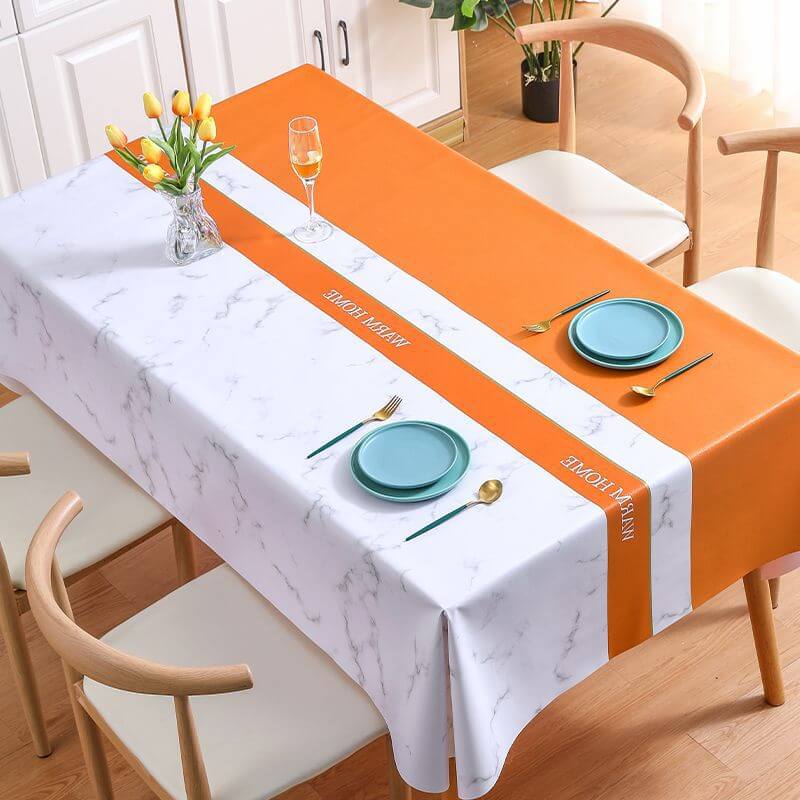 Nappe marbrée imperméable et antitache