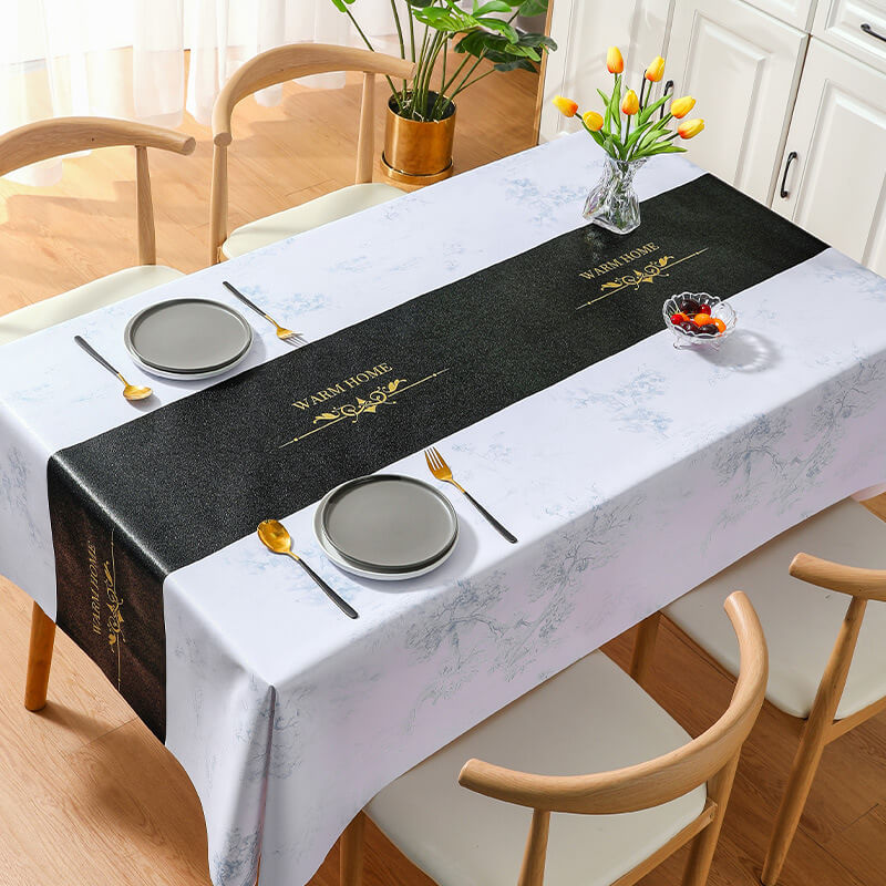 Nappe marbrée imperméable et antitache
