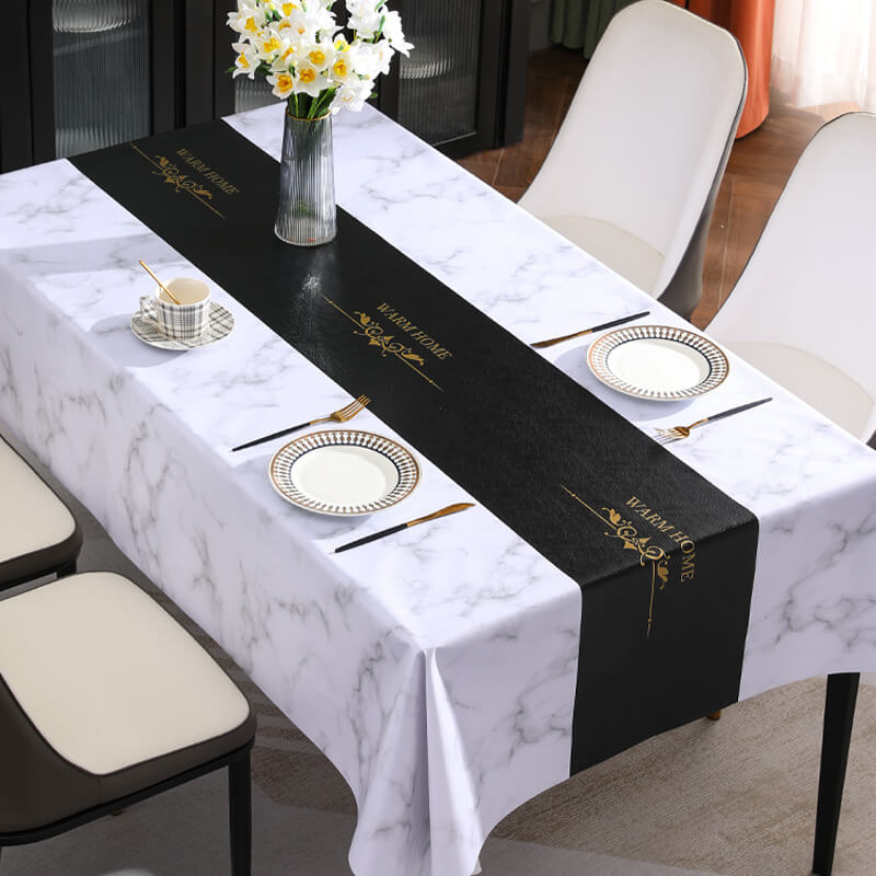 Nappe marbrée imperméable et antitache