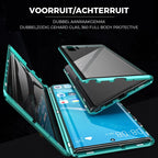 Étui magnétique en verre trempé double face pour téléphone Samsung
