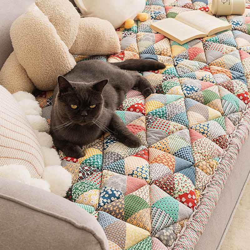 ✨Offre à durée limitée🐶Housse de protection pour canapé en coton Garden Chic