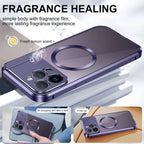Coque de Téléphone Magnétique Pliable avec Support et Aromathérapie pour iPhone Séries 14/13