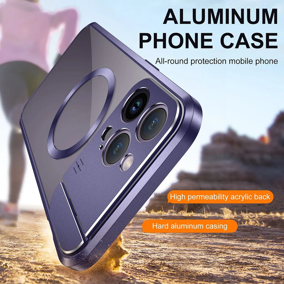 Coque de Téléphone Magnétique Pliable avec Support et Aromathérapie pour iPhone Séries 14/13