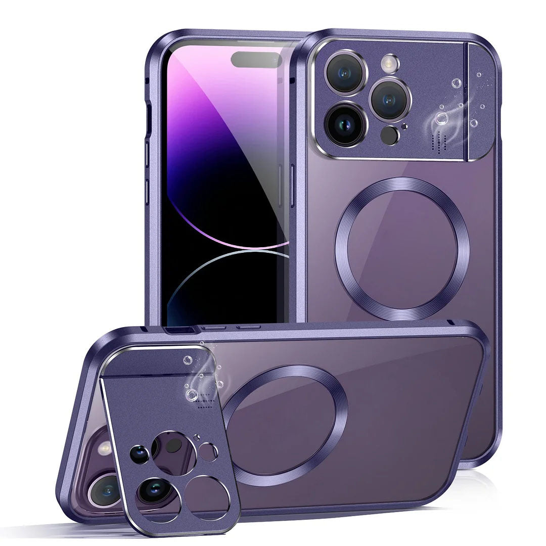 Coque de Téléphone Magnétique Pliable avec Support et Aromathérapie pour iPhone Séries 14/13