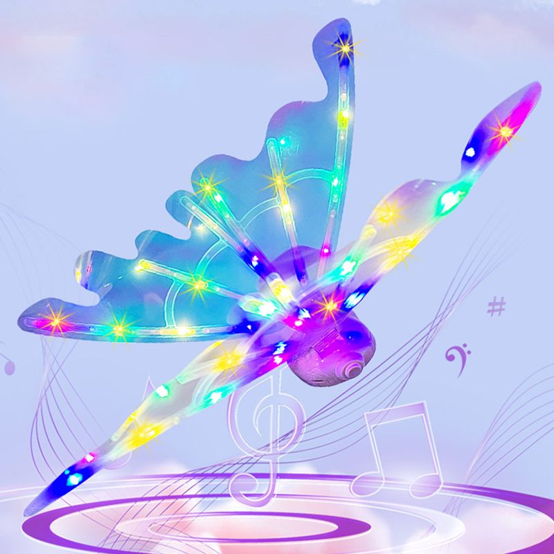🎀🎀Ailes de fée électriques rechargeables avec lumières LED et musique