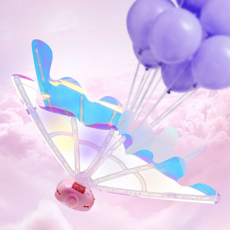 🎀🎀Ailes de fée électriques rechargeables avec lumières LED et musique