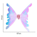 🎀🎀Ailes de fée électriques rechargeables avec lumières LED et musique