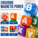 🧲 Cubes magnétiques avec lettres et chiffres pour enfants ✨👶 - 40 Pièces | 26 Lettres + 9 Chiffres | Empilement à 360° | Sûrs & Durables | Boîte en métal | 50% DE RABAIS