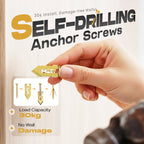🔩 Chevilles autoperceuses à expansion trifide 🏠 | Acier zingué, fixation jusqu'à 30 kg et antirouille | Pour plaques de plâtre et murs creux | 30 × 4 mm | 36 pièces