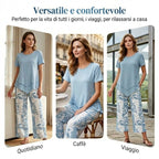 🥳 SOLDES D'ÉTÉ EXCEPTIONNELLES 🥳💞 PLUS DE 50 000 VENDUS ! 💥 50 % DE RÉDUCTION ! 🔥 Ensemble décontracté composé d'une tunique à col rond et d'un pantalon large.