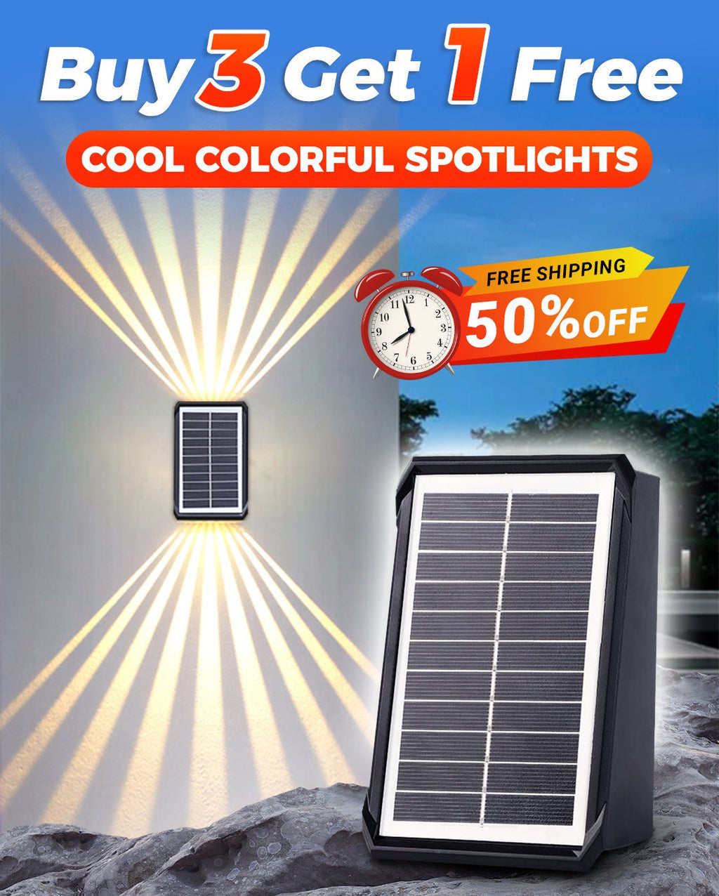 ✨ Offre limitée - 50 % de réduction ! - Appliques solaires extérieures étanches