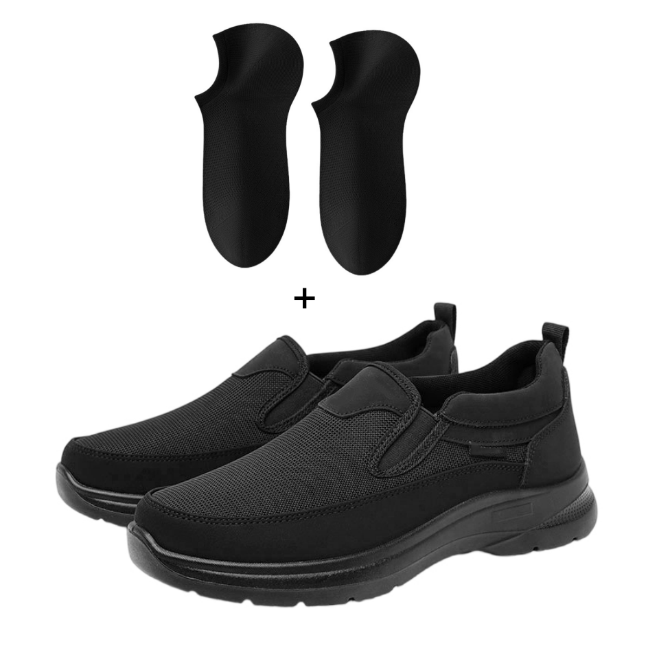 Baskets orthopédiques slip-on pour homme, respirantes et confortables avec semelles à mémoire de forme