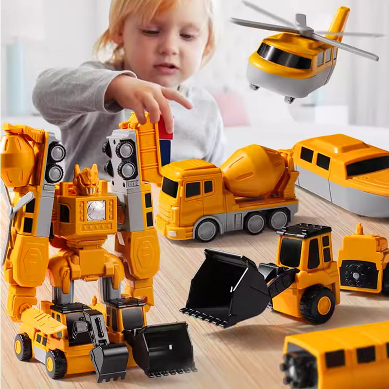 🏆 VENTE FLASH - 50 % DE RÉDUCTION 🏆 Voitures d'ingénierie transformables magnétiques pour enfants