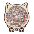 🎁Soldes de Noël 50 % DE RÉDUCTION🎅Puzzle en bois en forme de chat aux couleurs Morandi de 135 pièces
