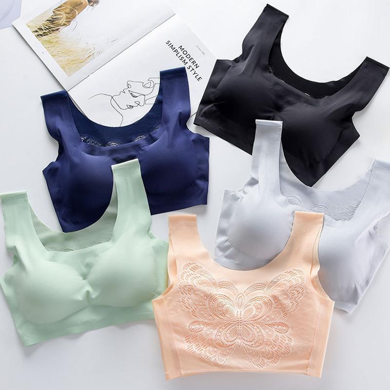 Soutien-gorge ultra fin en soie glacée confortable grande taille