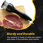 Attendrisseur à Viande en Acier Inoxydable – 21 Lames, Attendrit en Quelques Minutes, Marinade Rapide, Manche Antidérapant – 2 Couleurs