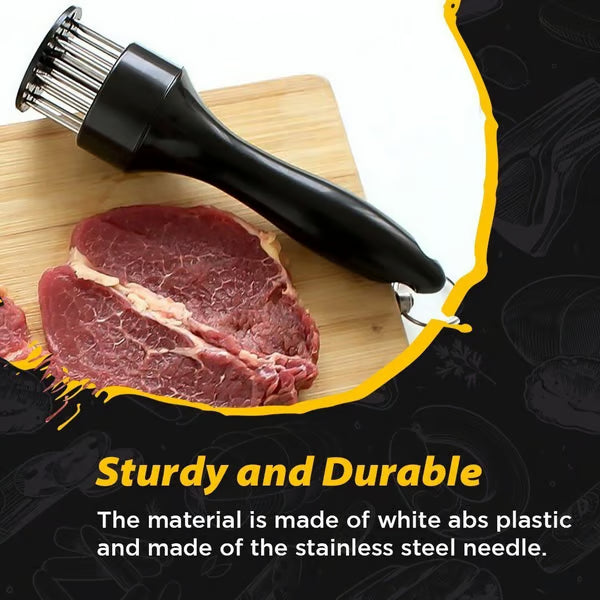 Attendrisseur à Viande en Acier Inoxydable – 21 Lames, Attendrit en Quelques Minutes, Marinade Rapide, Manche Antidérapant – 2 Couleurs