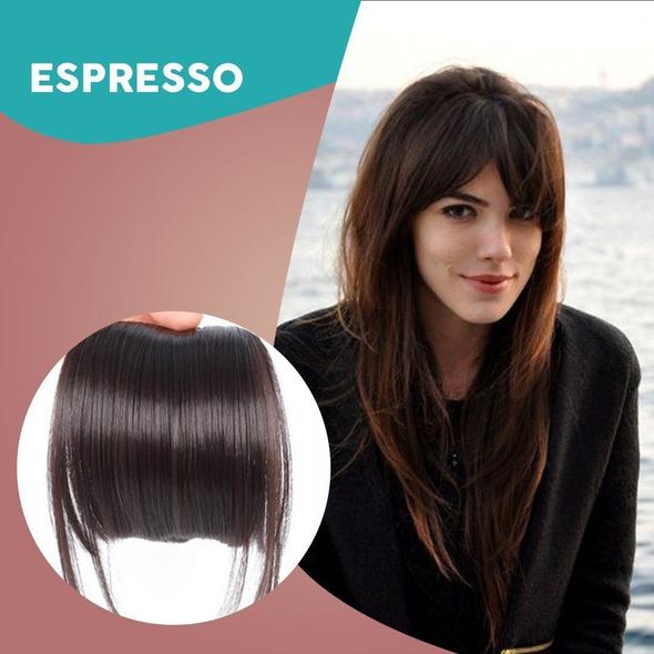 Extensions capillaires avec frange à clipser 3D sans couture