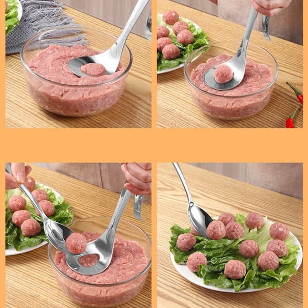 🥩 Outil à boulettes de viande en acier inoxydable 🍽️ | Portions uniformes, préparation rapide et mains propres | Idéal pour les déjeuners en famille, les dîners et les cadeaux | 24 × 6,5 cm
