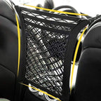 🚗🧹 Filet de Rangement Élastique pour Voiture – 3 Couches, Tissu Oxford + Nylon, Barrière de Sécurité Anti-Distraction, 2 Tailles – Pour Siège Arrière ✨📦