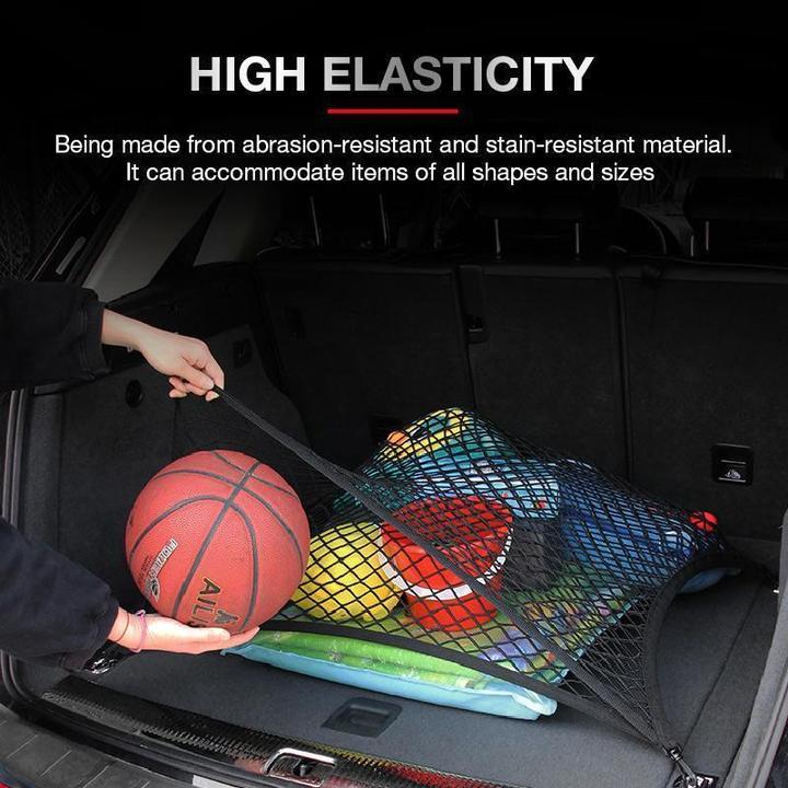 🚗🧹 Filet de Rangement Élastique pour Voiture – 3 Couches, Tissu Oxford + Nylon, Barrière de Sécurité Anti-Distraction, 2 Tailles – Pour Siège Arrière ✨📦