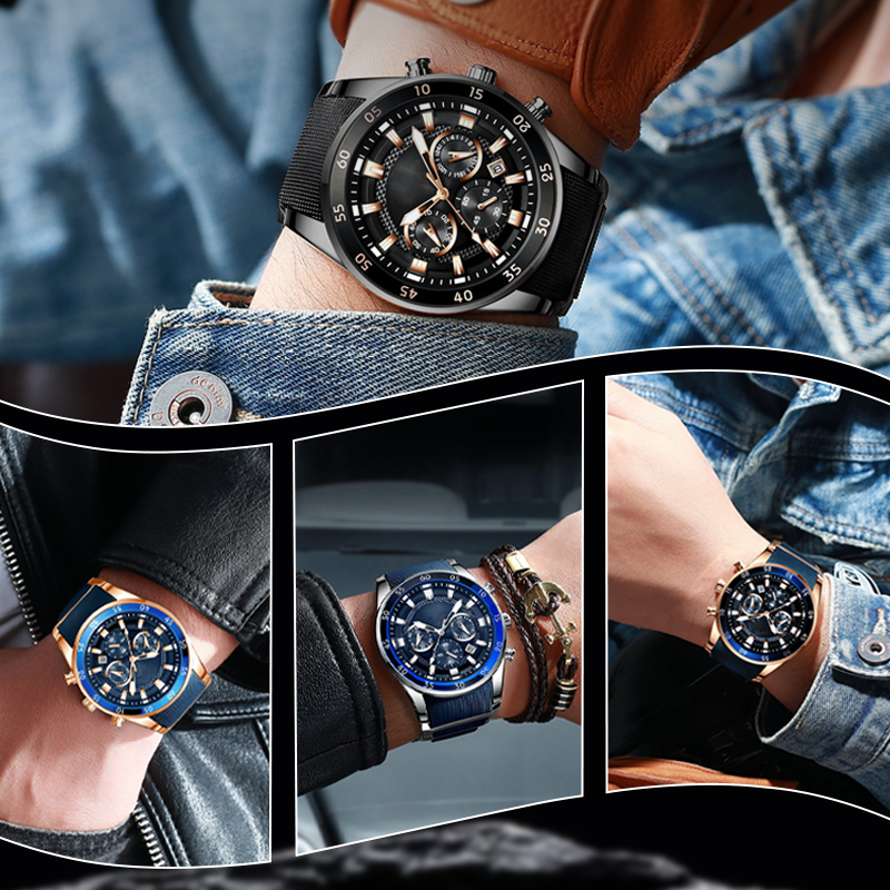 ⏳Offre Limitée dans le Temps⌛Montre à Quartz Multifonction Étanche pour Homme