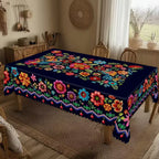 🔥Offre Spéciale🔥 Nappe florale mexicaine avec bord festonné (50 % de réduction)