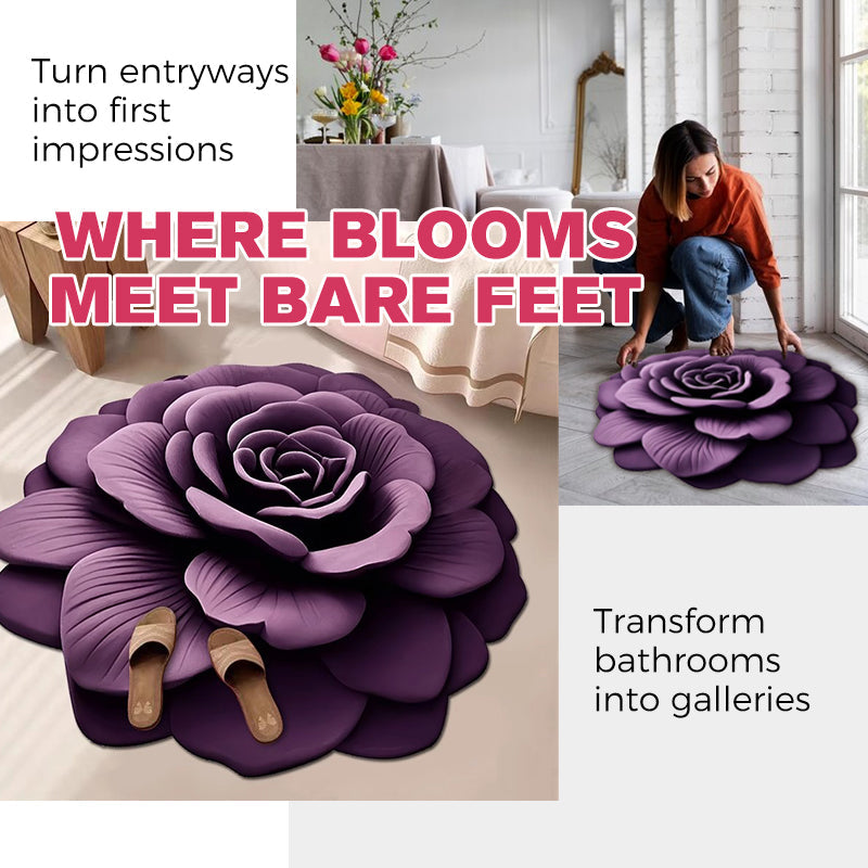 🏠Nouveau Produit 2025🔥Tapis de Sol en Peluche Florale et Terre de Diatomées