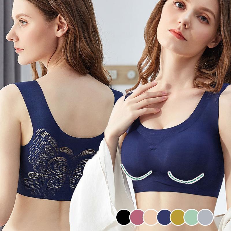 Soutien-gorge ultra fin en soie glacée confortable grande taille