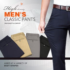 (ACHETEZ-EN 2, LA LIVRAISON EST GRATUITE) PANTALON CLASSIQUE TRÈS EXTENSIBLE POUR HOMME