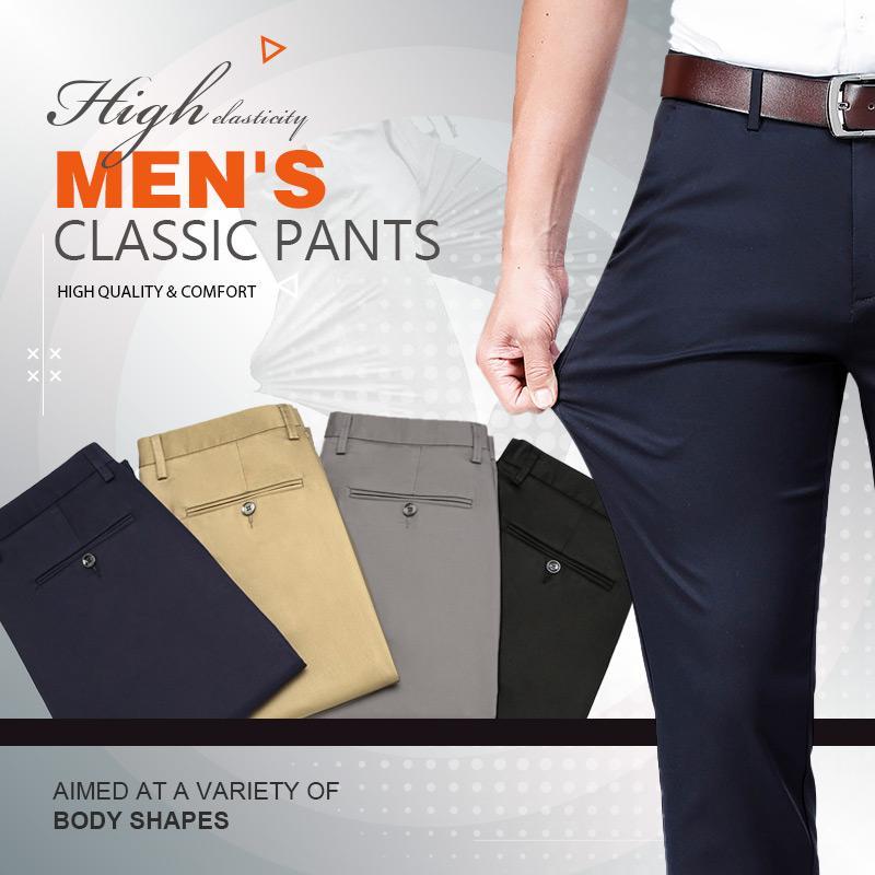 (ACHETEZ-EN 2, LA LIVRAISON EST GRATUITE) PANTALON CLASSIQUE TRÈS EXTENSIBLE POUR HOMME