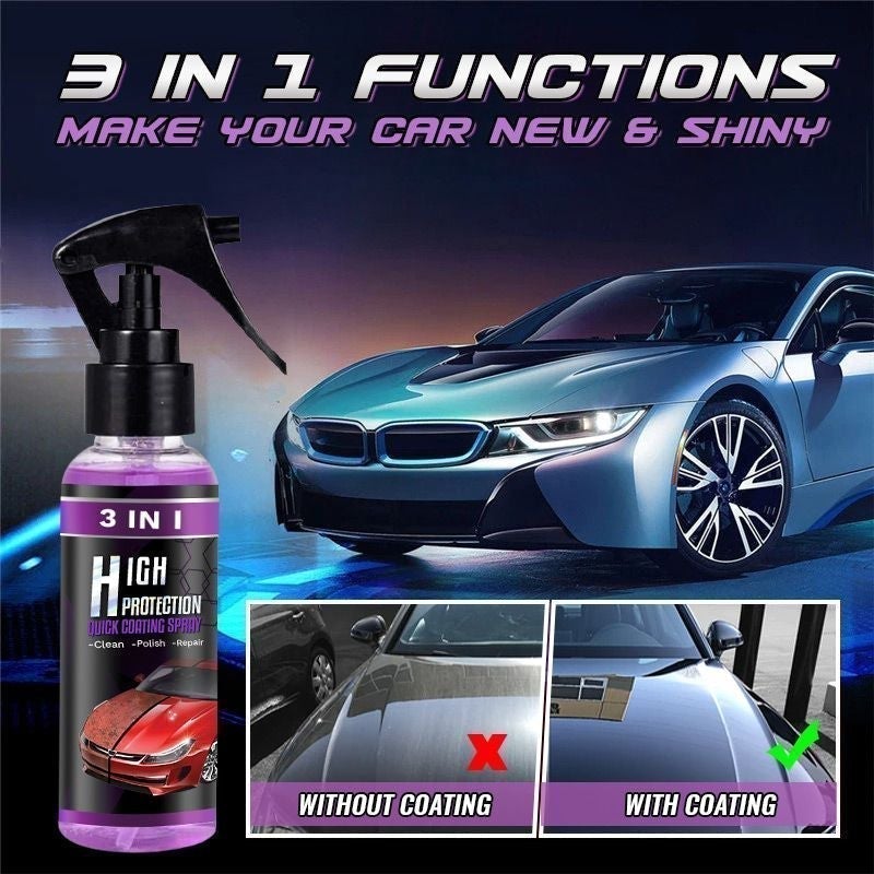 ✨✨✨Spray de revêtement 3-en-1 haute protection pour voiture