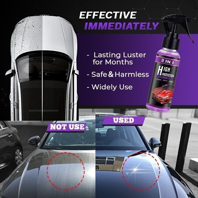 ✨✨✨Spray de revêtement 3-en-1 haute protection pour voiture